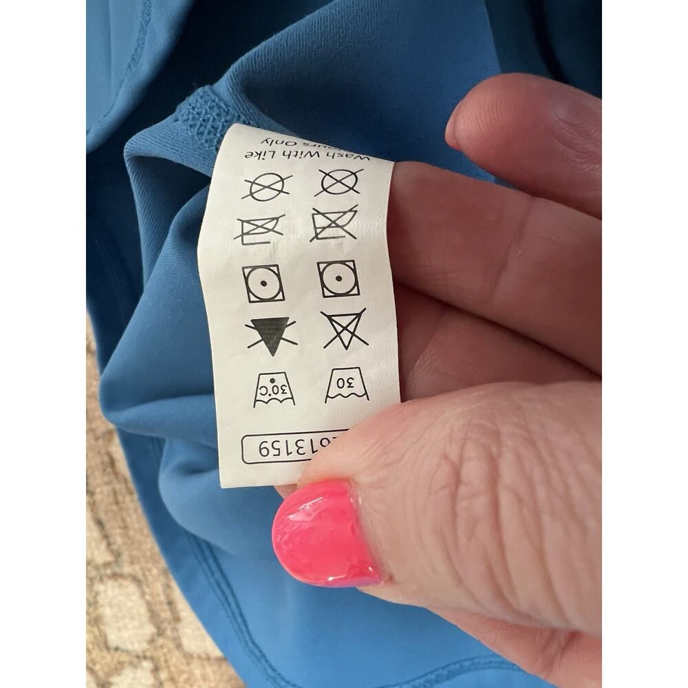 HALARA Gloomy Blue SoftlyZero Plush Backless Active Tennis Golf Skort Dress Sz L - Picture 10 of 12